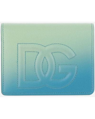 Dolce & Gabbana Continental Dg Logo Wallet - Blue