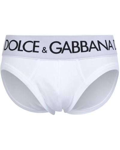 Dolce & Gabbana Cotton Logo Briefs - White