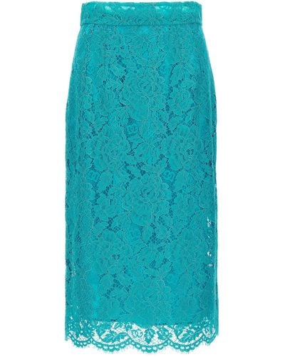 Dolce & Gabbana Lace Skirt Skirts - Blue