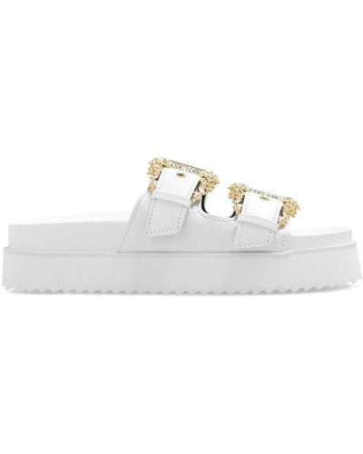 Versace Platform Sandals - White