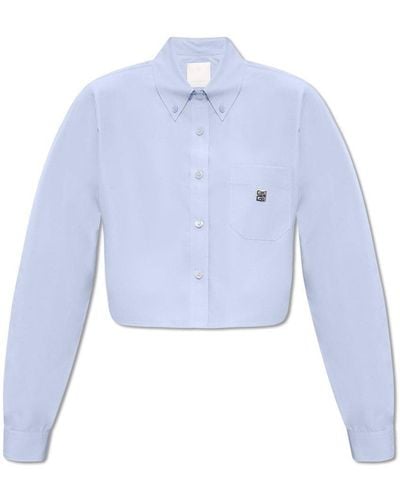 Givenchy Shirt With Logo, - Blue