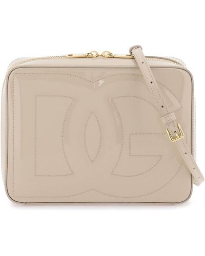 Dolce & Gabbana Medium 'dg Logo' Camera Bag - Natural