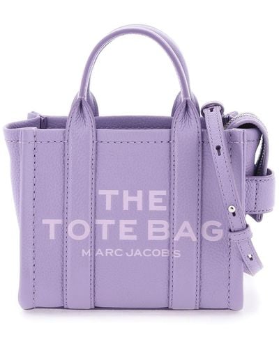 Marc Jacobs The Leather Mini Tote Bag - Purple
