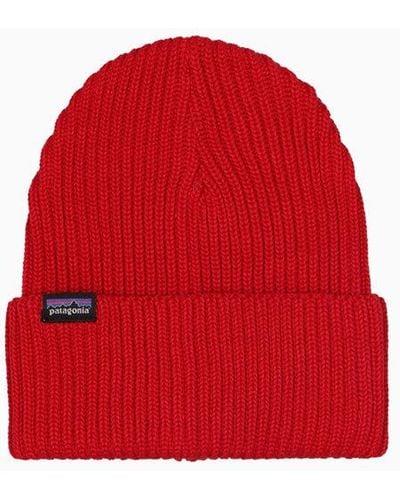 Patagonia Fishermans Rolled Beanie Hat - Red