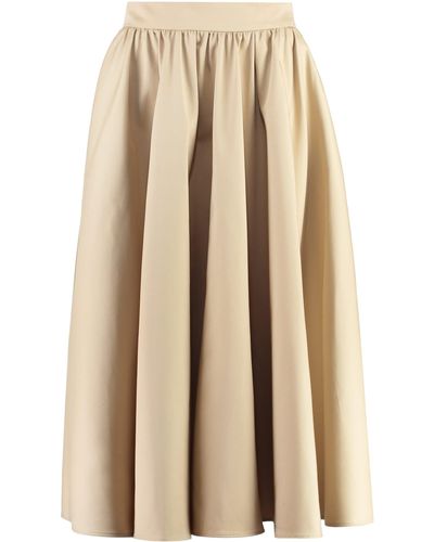 Patou Cotton Midi Skirt - Natural
