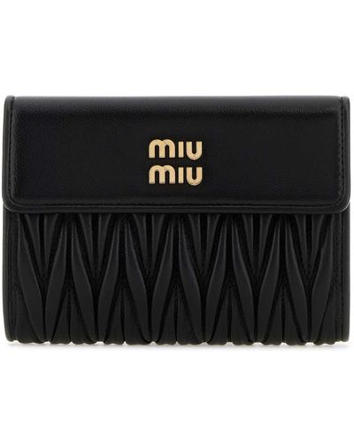 Miu Miu Zip Wallet Smallleathergoods - Black