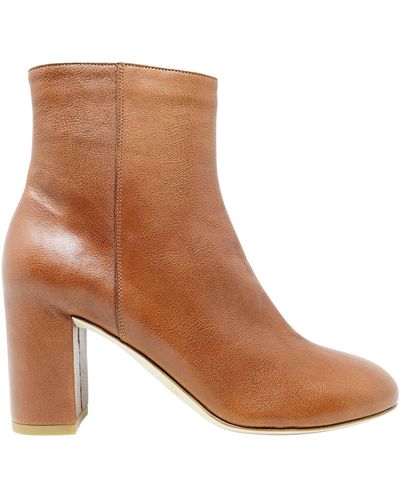 Roberto Del Carlo Roberto Leather Ankle Boots - Brown