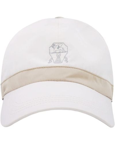 Brunello Cucinelli Logo Embroidered Baseball Cap - White
