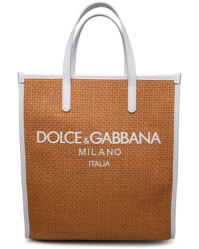 Dolce & Gabbana Two-tone Leather Blend Bag - Brown