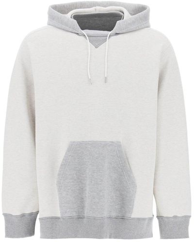 Sacai Hooded Sweatshirt With Reverse - White