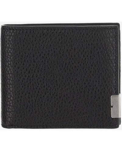 Burberry Leather B Cut Wallet - Black