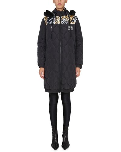 Versace Baroque Print Coat - Black