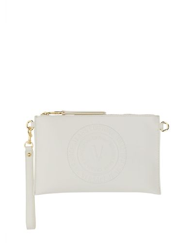 Versace Jeans Couture Clutch With Logo - White