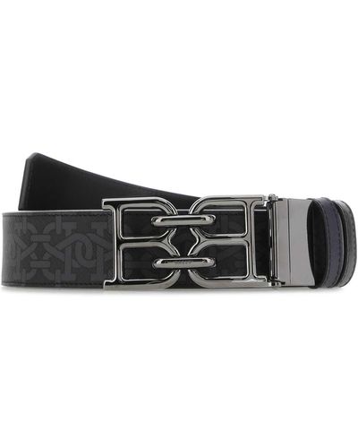 Bally Printed Leather Belt - Black