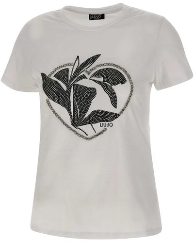 Liu Jo Moda Cotton T-Shirt - Gray