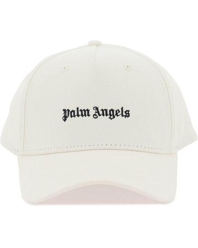 Palm Angels Embroidered Gothic Intarsia Logo Strap-Back Cap Pink/White