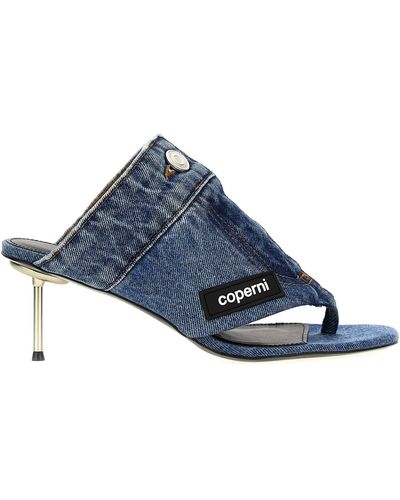 Coperni 'Denim Open Thong' Sandals - Blue