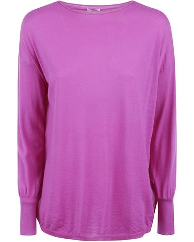 Aspesi Slim Fit Plain Sweater - Purple