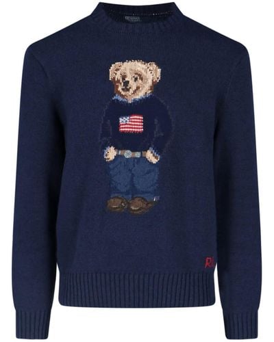 Polo Ralph Lauren 'polo Bear' Sweater - Blue