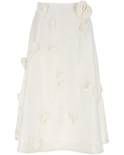 Zimmermann Matchmaker Rose Flare Skirts - White