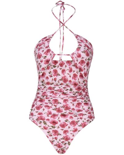 Magda Butrym Criss Cross Swimsuit - Pink