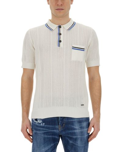 DSquared² Knitted Polo - White