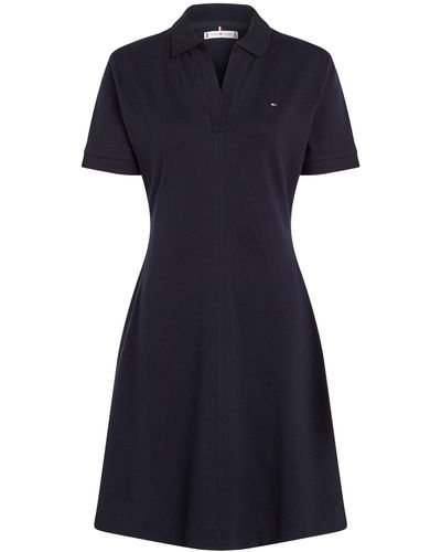 Tommy Hilfiger Polo Dress Without Buttons - Blue