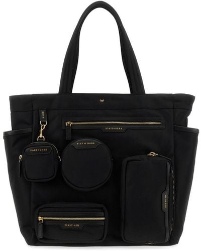 Anya Hindmarch Nylon Tote Bag - Black