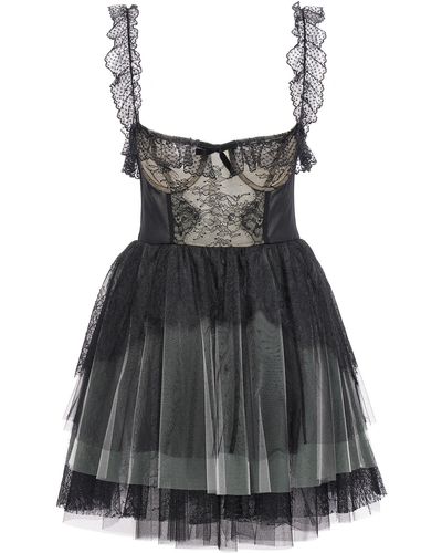 Philosophy Di Lorenzo Serafini Lace Tulle Dress - Black
