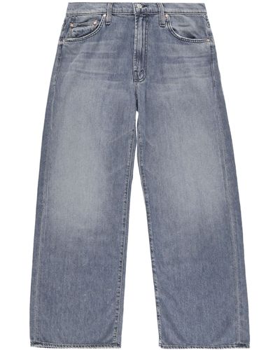 Mother The Dodger Low-rise Straight-leg Jeans - Blue