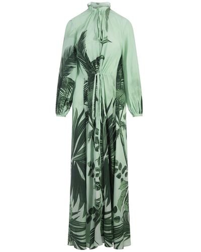 F.R.S For Restless Sleepers Flowers Elone Long Dress - Green