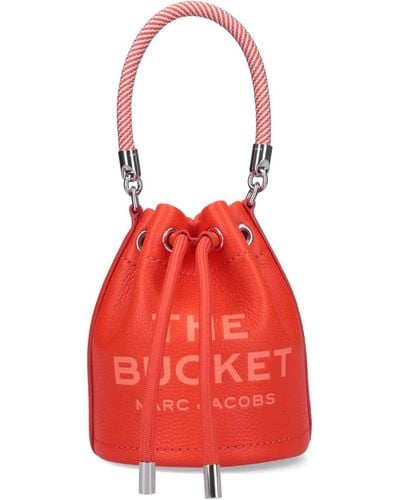 Marc Jacobs The Leather Bucket Mini Bag - Red