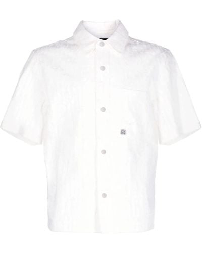 Amiri "burnout" Bowling Shirt - White