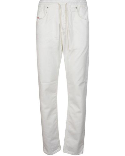 DIESEL 2030 D-Krooley Tapered Drawstring Trousers - White