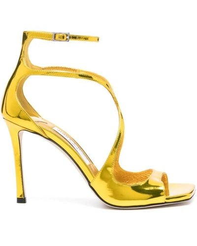 Jimmy Choo Azia 95mm Sandals - Yellow