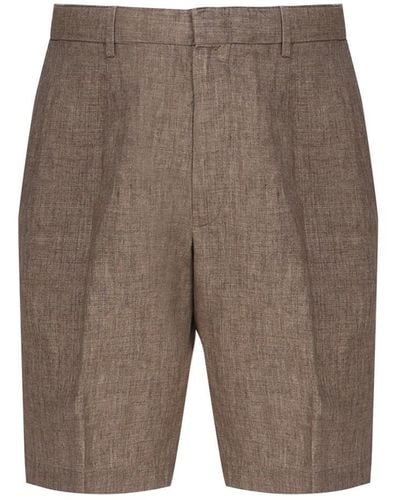 Zegna Linen Shorts - Grey