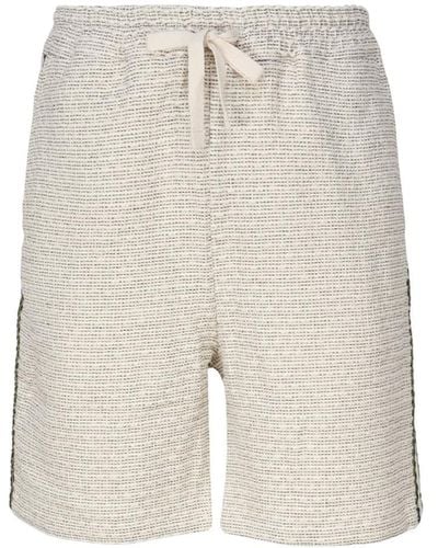 Drole de Monsieur Cotton Blend Shorts With Drawstring - White