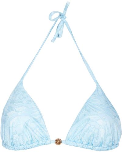 Versace Barocco Print Swim Bikini - Blue
