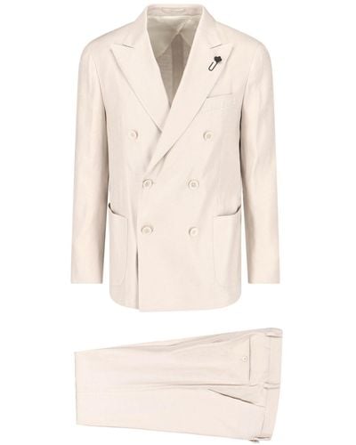 Lardini Double-Breasted Suit - Natural