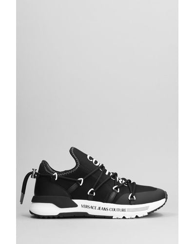 Versace Sneakers In Neoprene And Rubber - Black