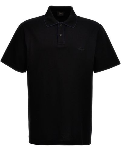 Brioni Cotton Polo Shirt - Black