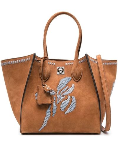 Ermanno Scervino Bag With Embroidery - Brown