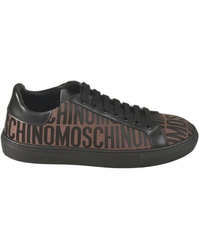 Moschino All-Over Logo Trainers - Black