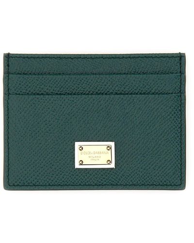 Dolce & Gabbana Leather Card Holder - Green