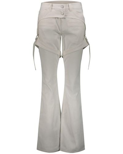Courreges Racer Cotton Pants Clothing - Gray