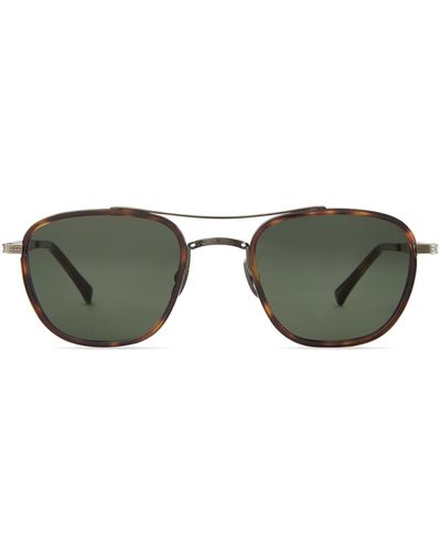 Mr. Leight Price S Honu Tortoise-antique Gold Sunglasses - Green
