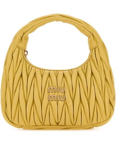 Miu Miu Nappa Leather Handbag - Metallic