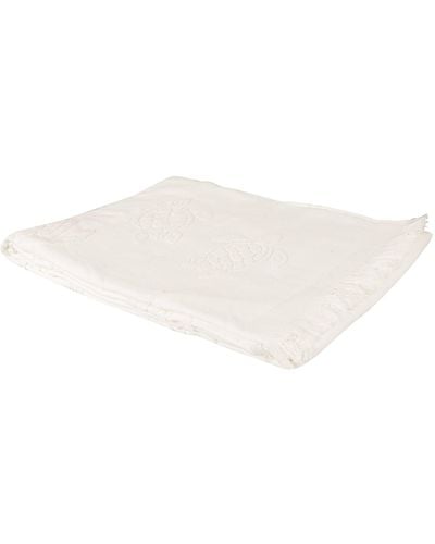 Vilebrequin Turtle Embroidered Towel - White