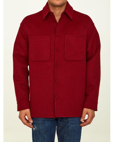 Fendi Red Wool Reversible Jacket