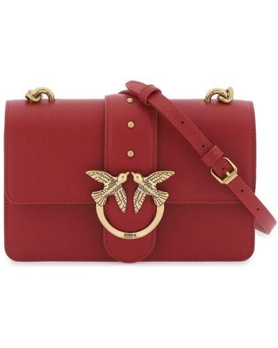Pinko Classic Love Icon Simply Shoulder Bag - Red